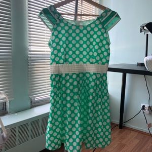 green midi dress